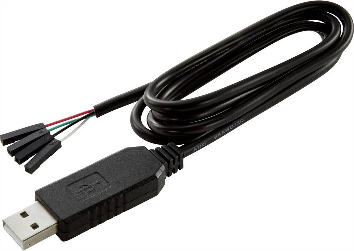 Renkforce USB/TTL Jumper-kabel Raspberry Pi [1x USB-A 2.0 stekker - 4x Draadbrug-bus] 1.00 m Zwart